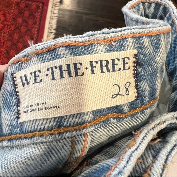 Free People We the Free Deep Trance Dropped Barrel Boyfriend Jeans Women's 28 - Picture 14 of 14